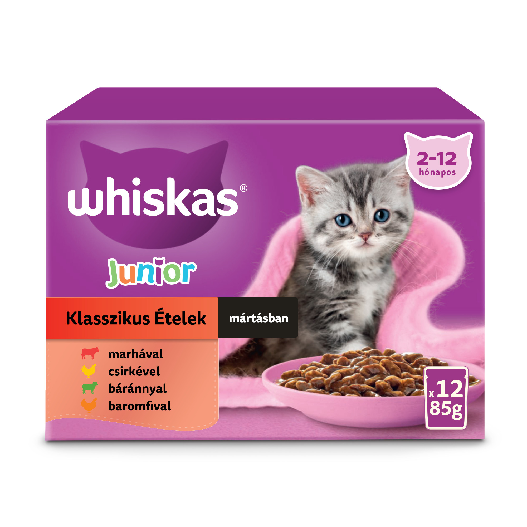 Whiskas Junior klasszikus kölyök macska tasak MP 12x85g