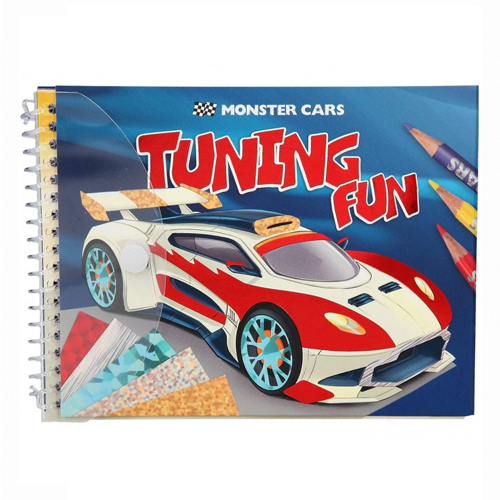 Kreativ fargeleggingsbok - moro med monsterbil-tuning