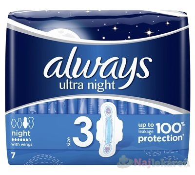 Always Ultra Night hygienické vložky 7ks