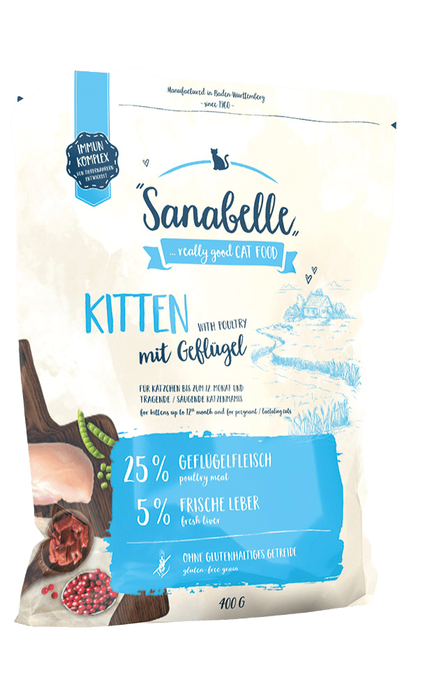 Sanabelle comida seca para gatos bebé frango 400g