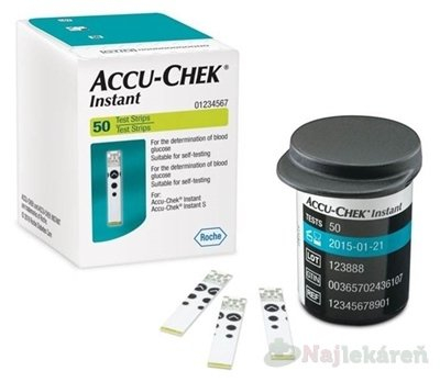 ACCU-CHEK Instant testovacie prúžky do glukomera 50 kusov
