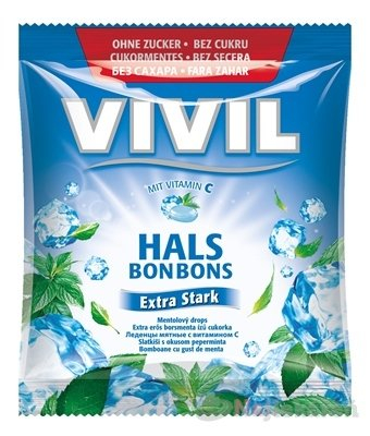 VIVIL Extra silný mentol + vitamín C bez cukru 60 g