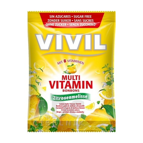 Vivil cukormentes multivitaminos frissítő citromos cukor 60 g