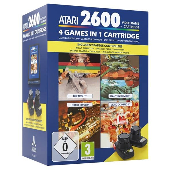 ATARI 2600+ 4 Jogos em 1 Pack Paddle 0008077