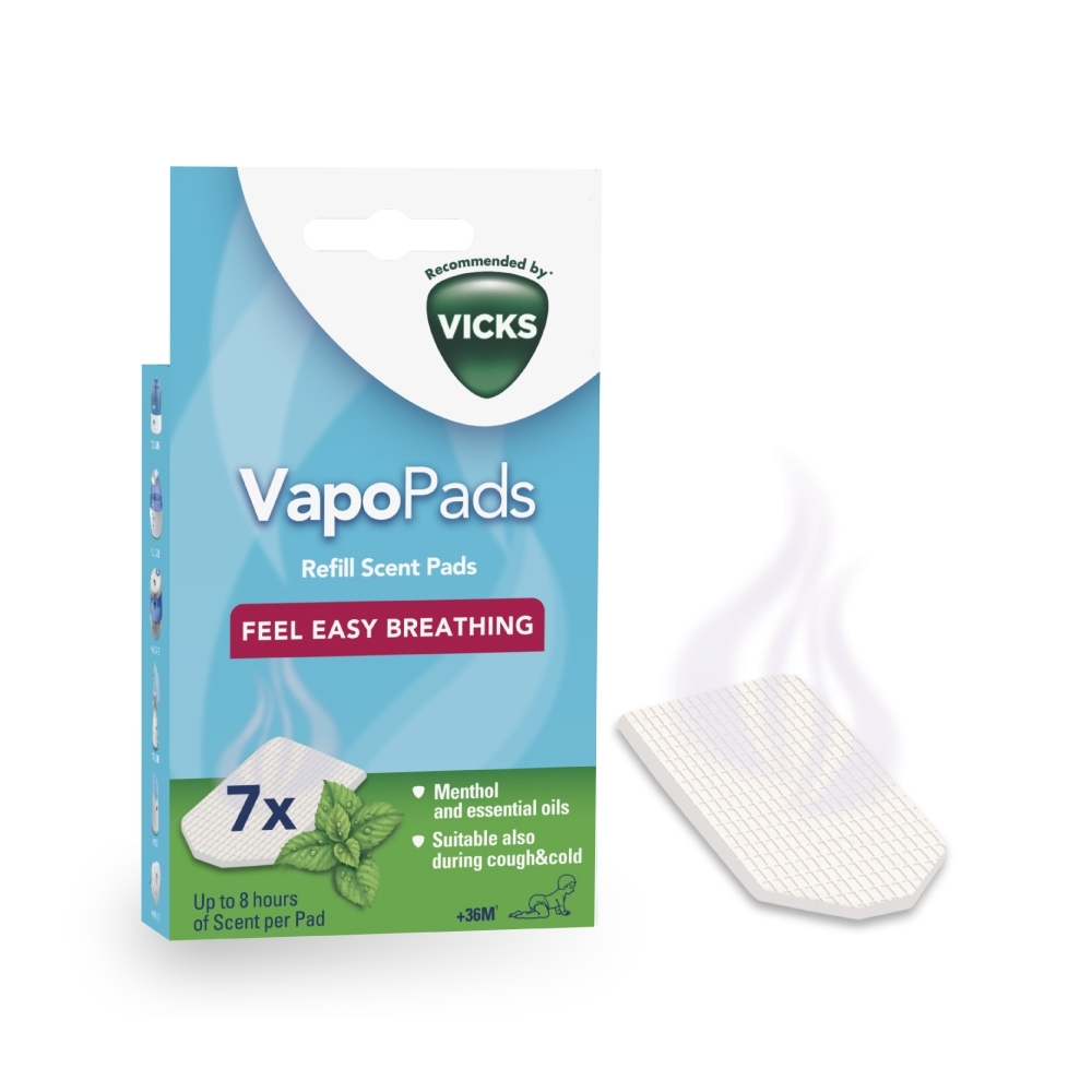 Vicks VICKS VH7V1 VapoPads NEW Vankúšiky s vôňou mentolu, 7 ks