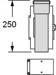 Vaillant abertura de inspeção, 0,25 m, o 80/125 mm