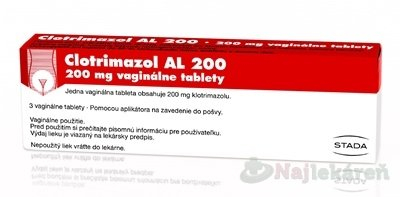 Clotrimazol AL 200 vaginální tablety 3 x 200 mg