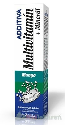 Additiva multiVitamín + minerál mango 20 šumivých tablet