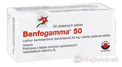 Benfogamma ® vitamín B1, 50 tabliet