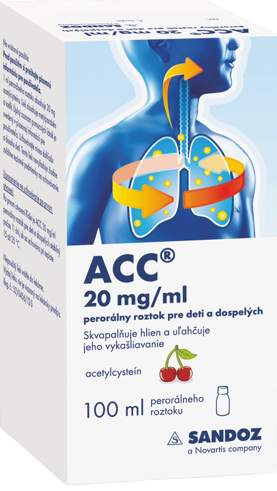 ACC 20 mg/ml perorálny roztok pre deti a dospelých 100 ml