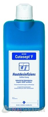 BODE Cutasept f bezfarebný alkoholový dezinfekčný prostriedok na kožu 1000 ml