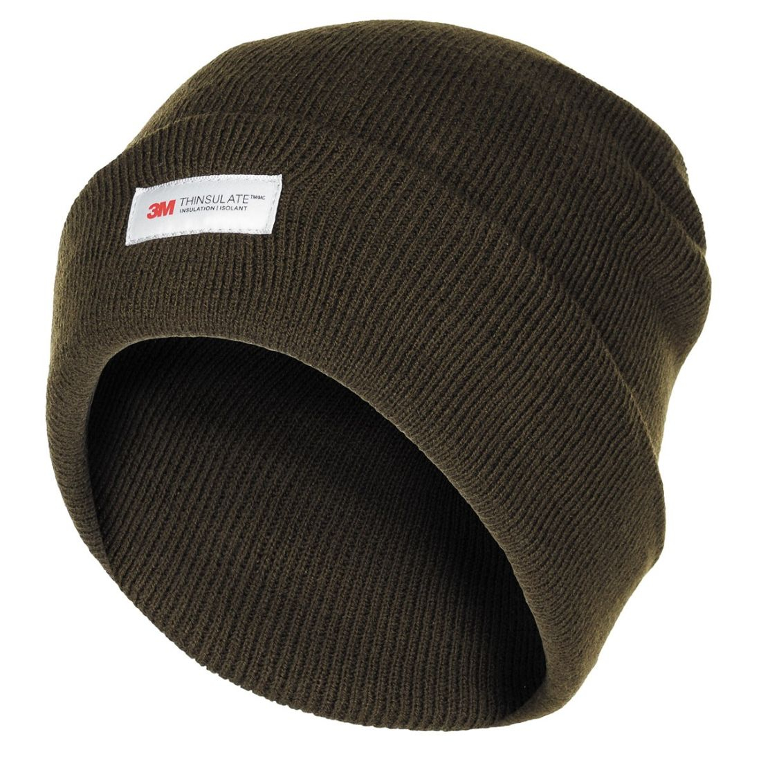 Knitted thinsulate hat olive