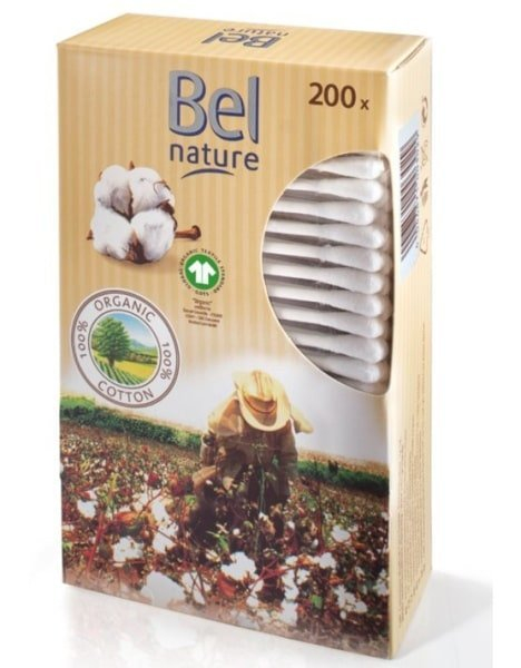 BEL Nature cotton buds made of organic cotton 200 pcs