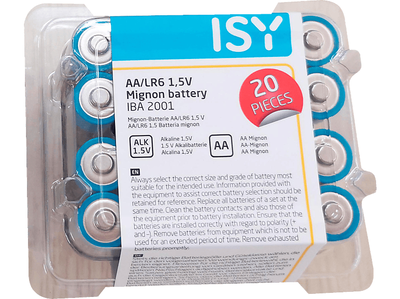 ISY AA Batterier 20 Pack