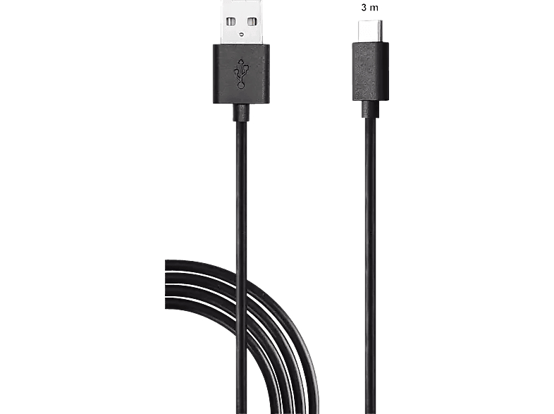ISY Laddkabel USB 2.0 till Usb-C, 3 meter Ic-5006