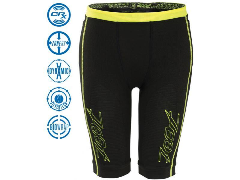 Compression men's shorts ZOOT ULTRA 2.0 CRx SHORT black/safety yellow SAMPLE M