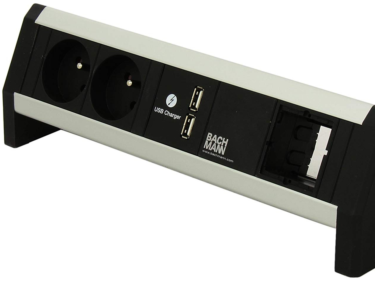 Elektro zásuvka Bachmann Desk 1 2x 230V, USB nabíječka (A+C), 1x slot 902.0874