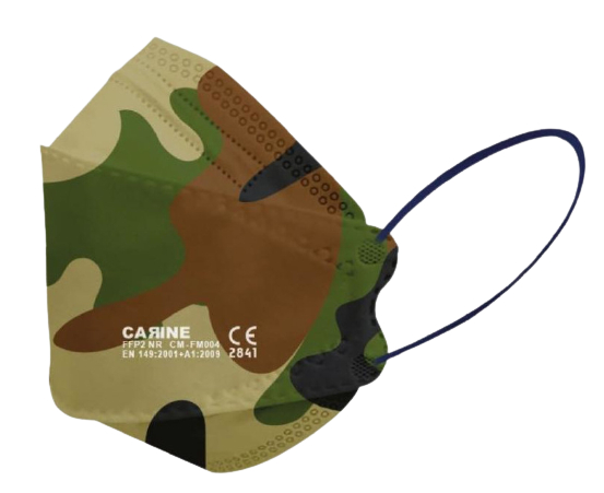 CARINE FFP2 NR FM004 10ks FISH Filtračná polomaska kategórie III, maskáčová
