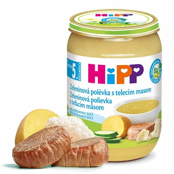 HiPP BIO zeleninová polievka s teľacím mäsom 190 g