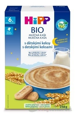 HiPP Mléč.kaše na noc dětské keksy BIO 6m 250g
