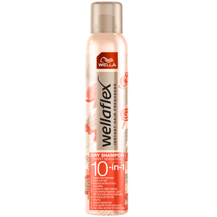 Wellaflex Kuivashampoo hiuksille Sweet Sensation 10-in-1, 180 ml