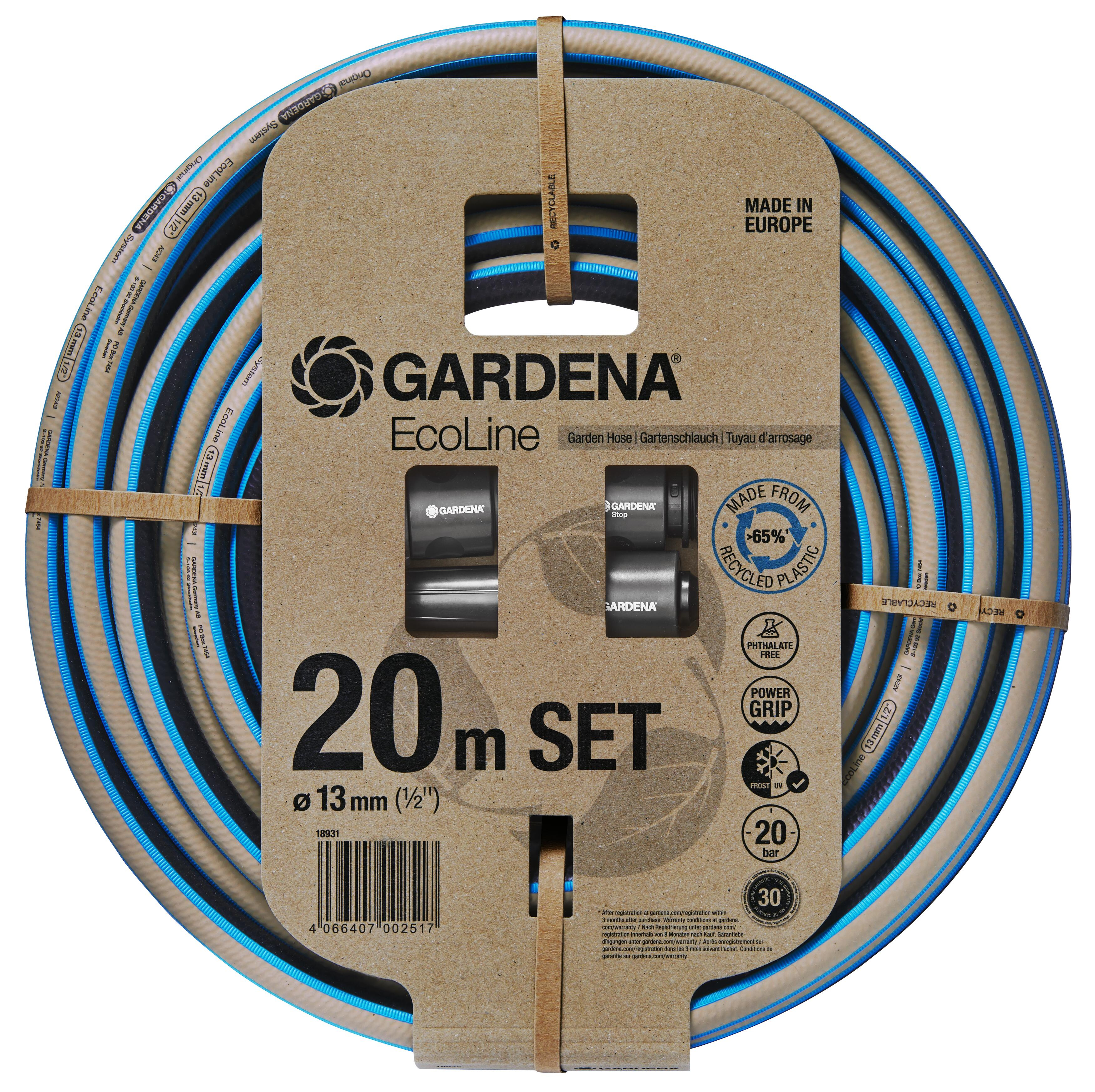 Mangueira Gardena EcoLine 13 mm (1/2'), 20 m - conjunto 18931-20