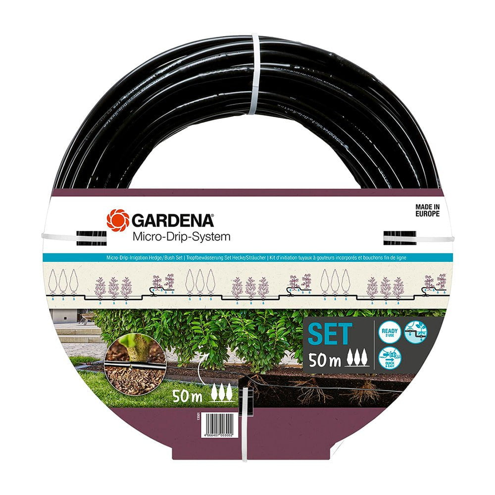 Gardena Drip Line 50m Starter Set (Hedge/Bush) - 13501