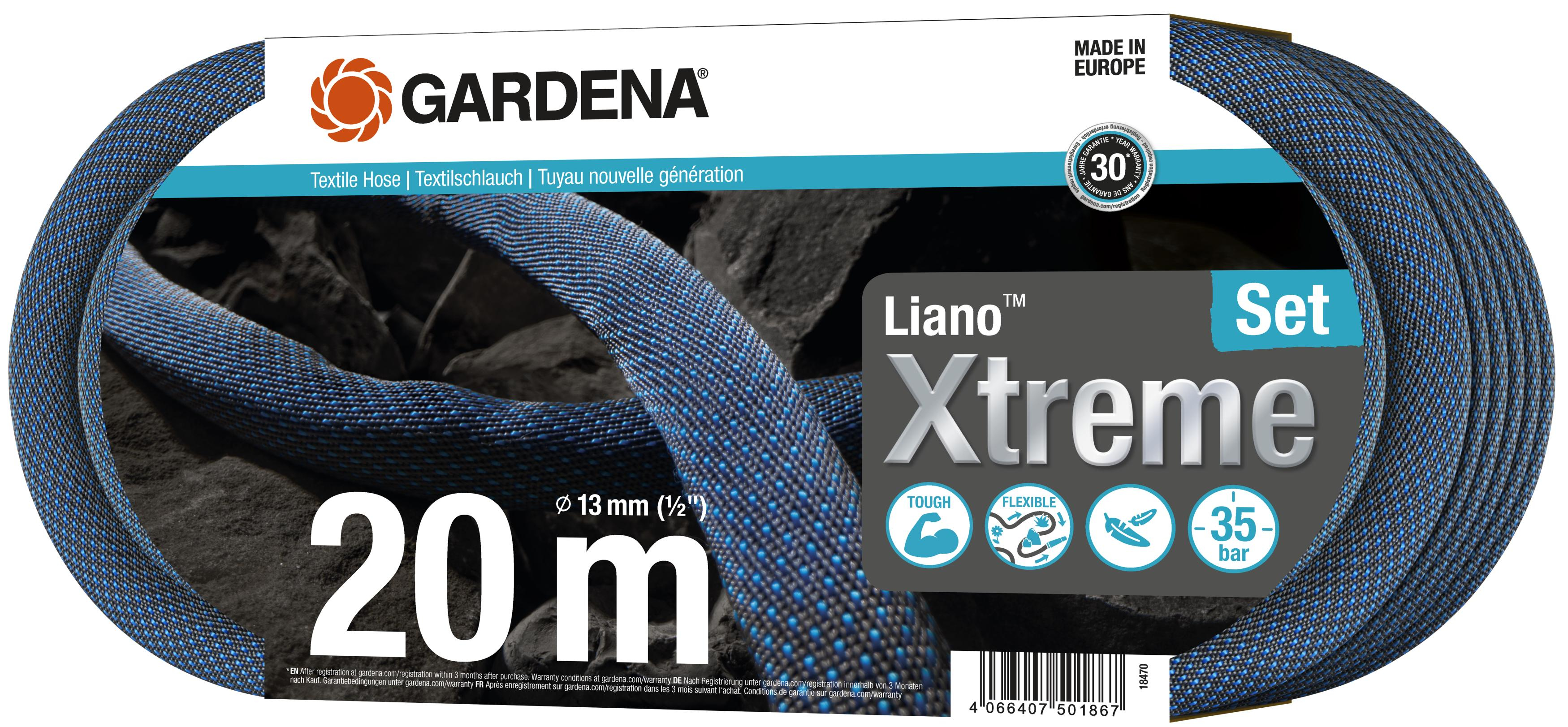 Gardena textilná hadica Liano™ Xtreme 20 m – súprava