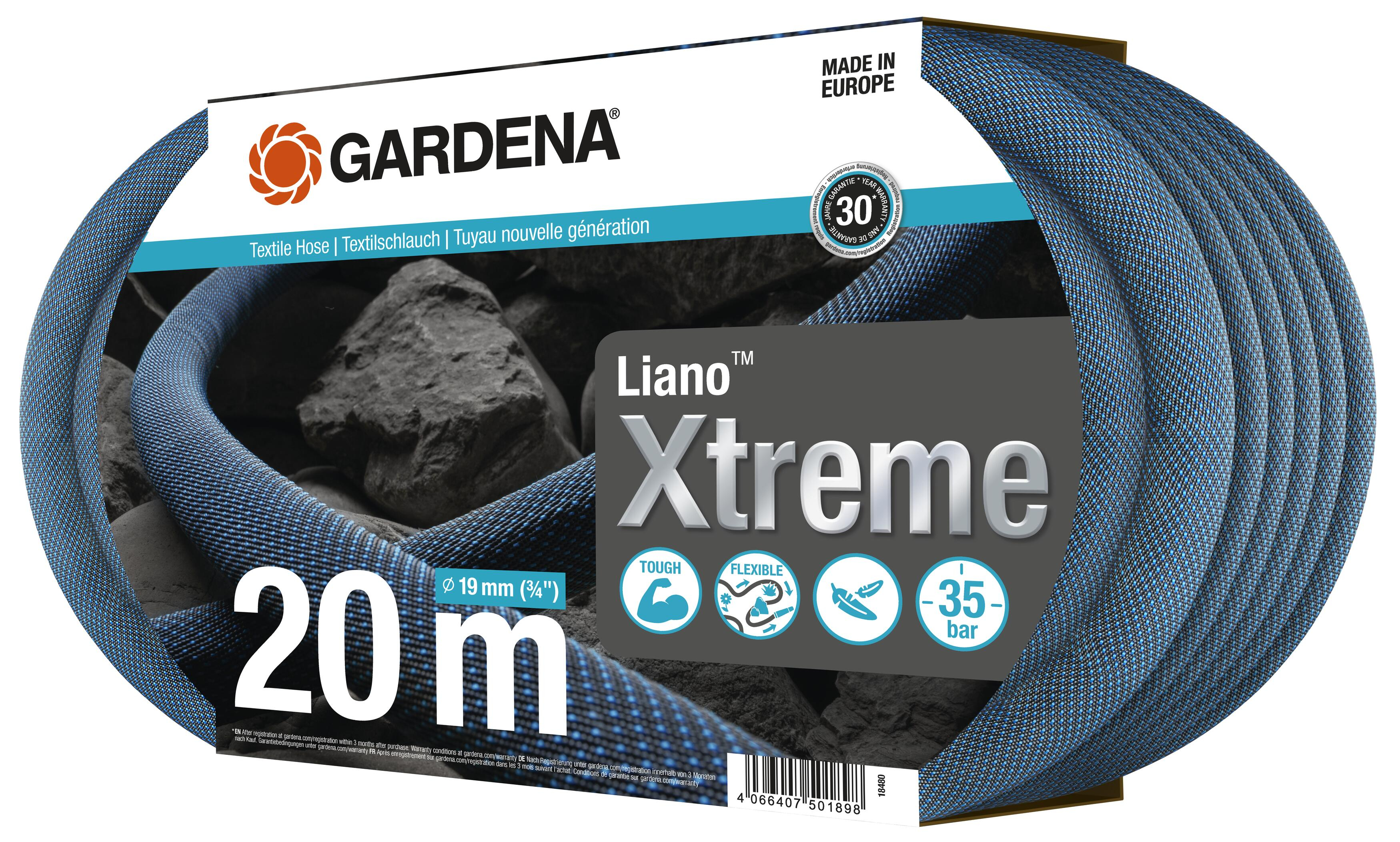 Gardena textilná hadica Liano™ Xtreme 19 mm (3/4"), 20 m 19mm (3/4"), 20m