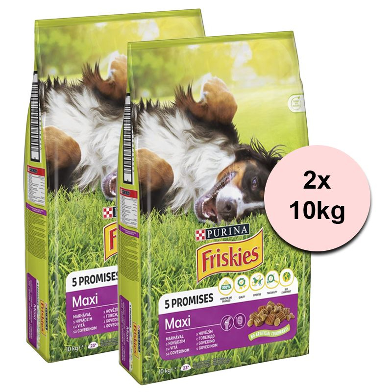 FRISKIES VitaFit Maxi cu carne de vită 2 x 10 kg