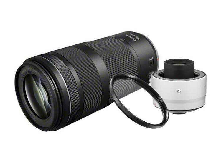 Canon RF 100-400mm f/5.6-8 IS USM + teleconverter RF 2x + UV filter