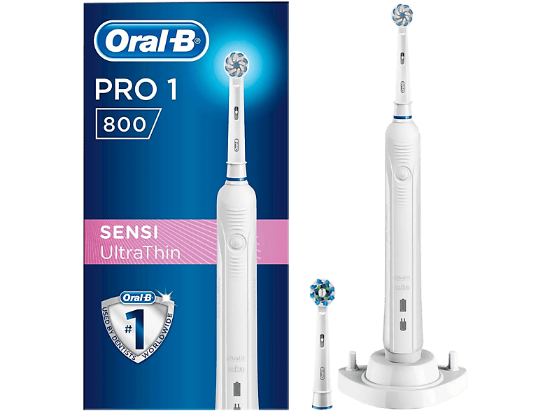 Oral-B PRO 1 800 Sensi Ultrathin Eltandborste - Vit