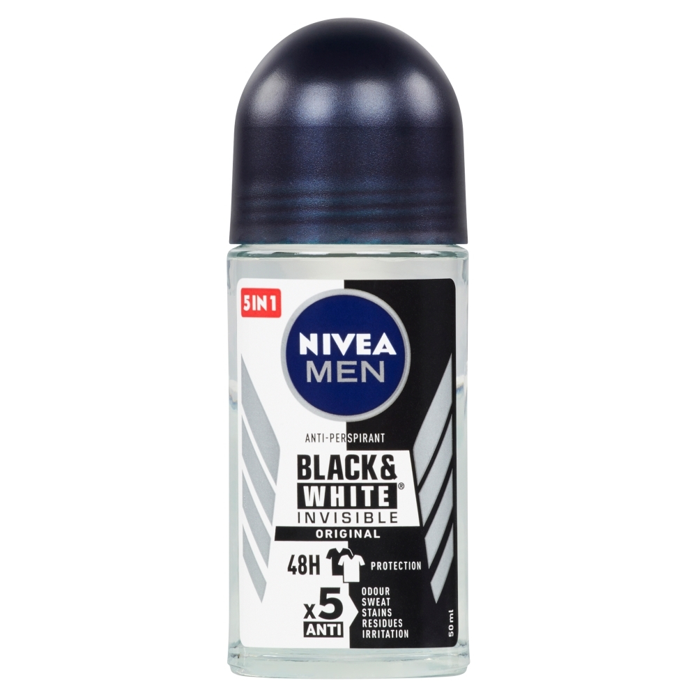 NIVEA NIVEA Men Black & White Invisible Original Guľôčkový antiperspirant, 50 ml