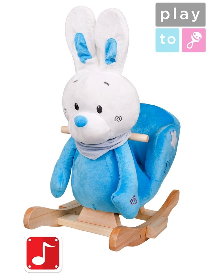 Blue Bunny Rocking Horse with Melody