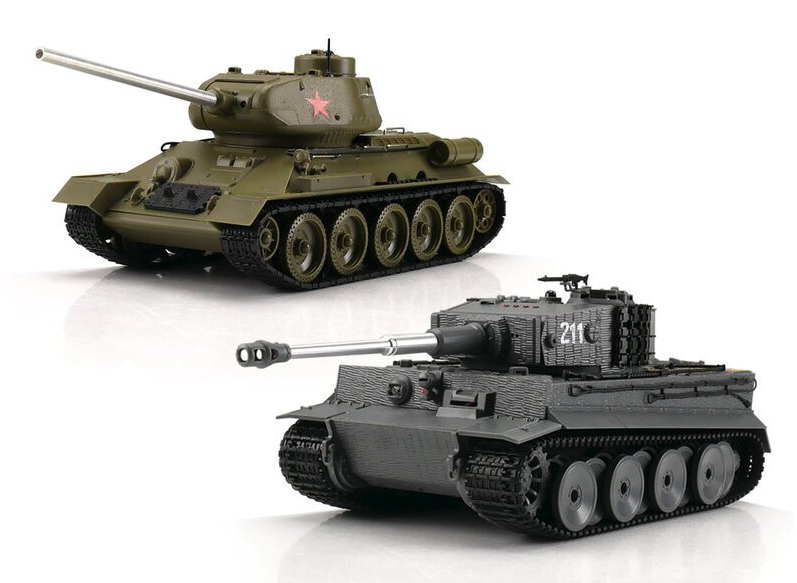 TORRO World of Tanks: RC tank súprava 1:30 RC Tiger I + T-34/85 IR