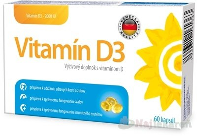 Vitamín D3 2000IU 60 kapsúl