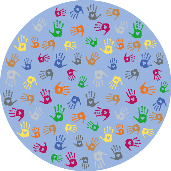 Children's rug Children's hands
