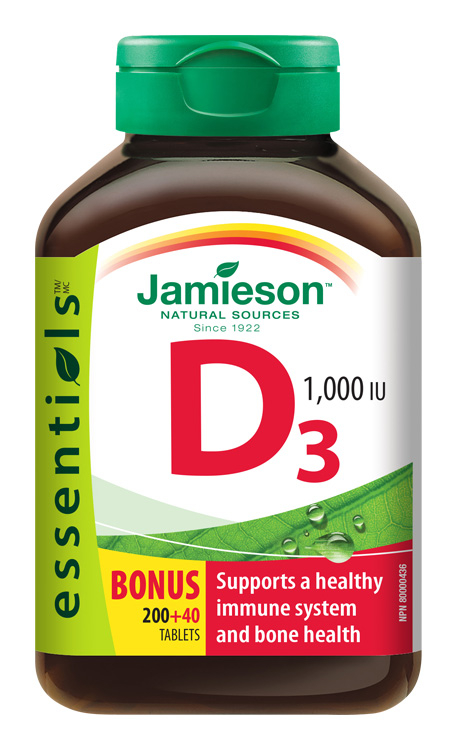 Jamieson Vitamín D3 1000IU 240 tabliet