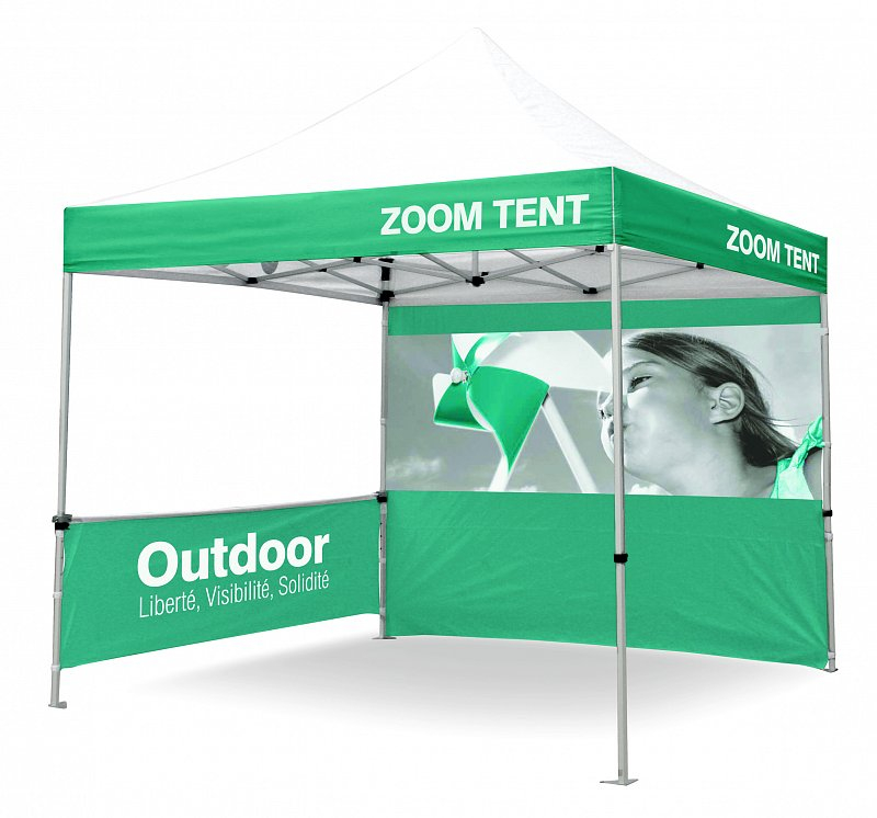 Advertising tent 3x3 with roof and sidewalls, double-sided printing