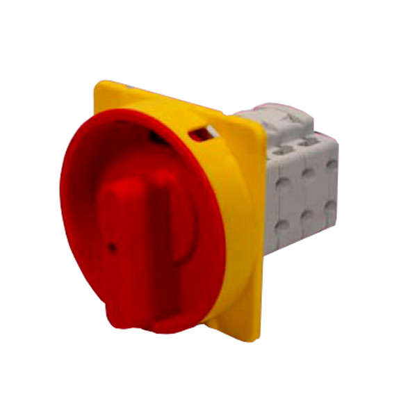 SEZ Krompachy Cam Switch S 32 32A/3P 0-1 plate, lockable lever red