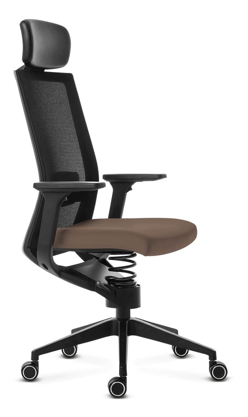 Chaise de bureau médicale Adaptic EVORA + Marron