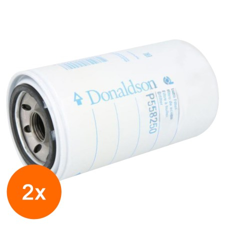 Set 2 x Oil Filter P558250, Length 172 mm, Outer Diameter 93 mm, Thread 1-12 un, Fineness 40 µ, Donaldson...