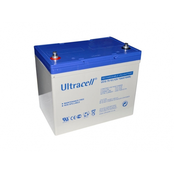 Bateria de tração Ultracell VRLA-GEL 75Ah 12V UCG75-12