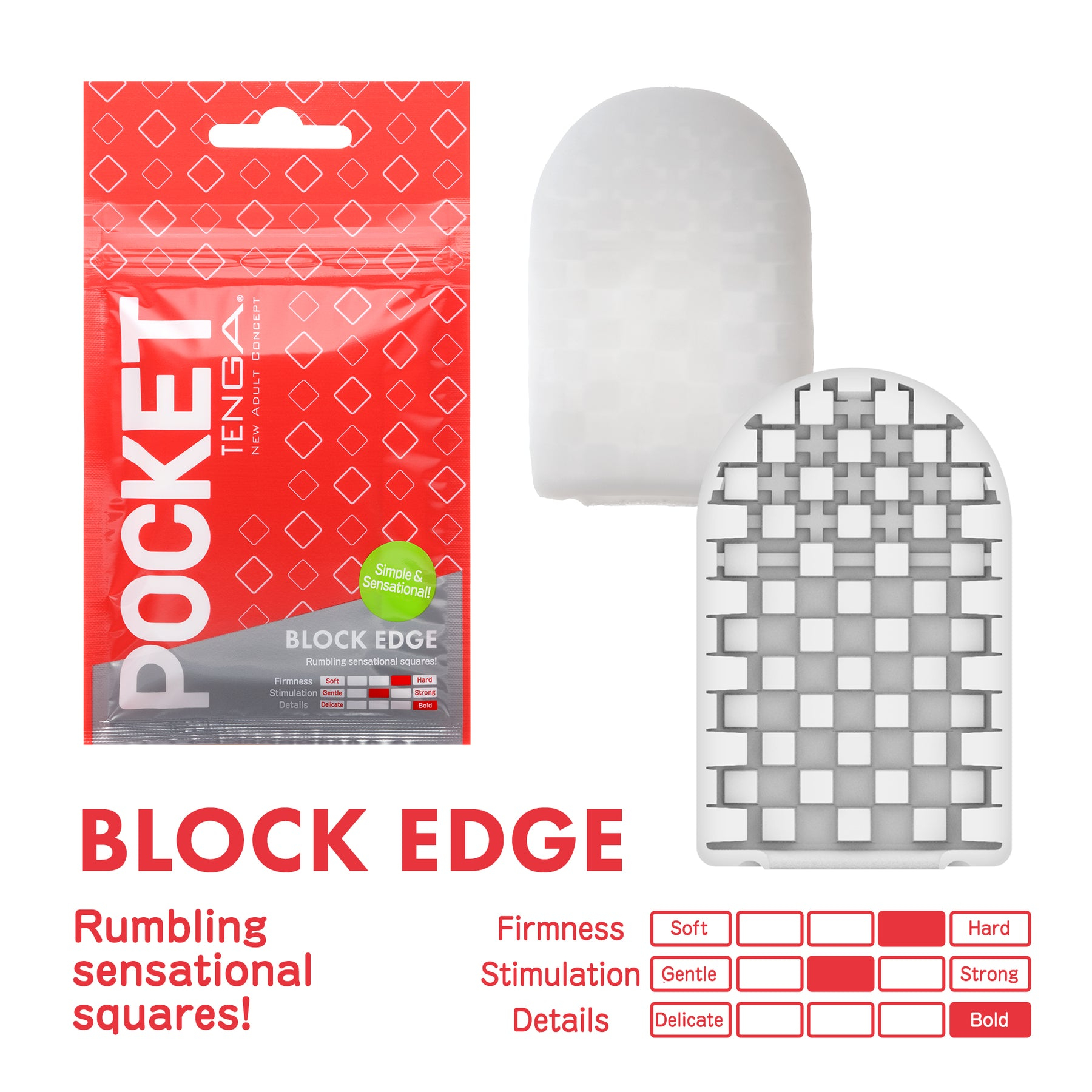Tenga Pocket Block Edge masturbátor