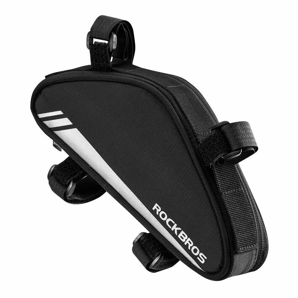 Úložná taška RockBros (B55-BK) - pro přední rám, s vodotěsnou ochranou, 0,7 l - černá