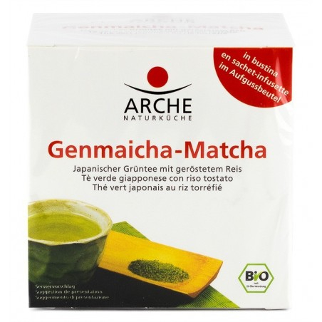 Chá verde japonês orgânico Matcha, 15g, 10 saquinhos, Arche...