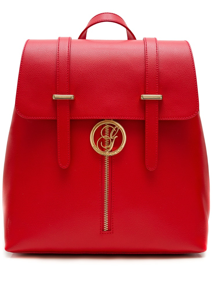 Women's leather backpack Glamorous by GLAM - Red Glamorous by GLAM
