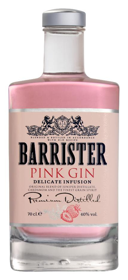 BARRISTER PINK GIN 0.70L 40% (άδεια φιάλη)