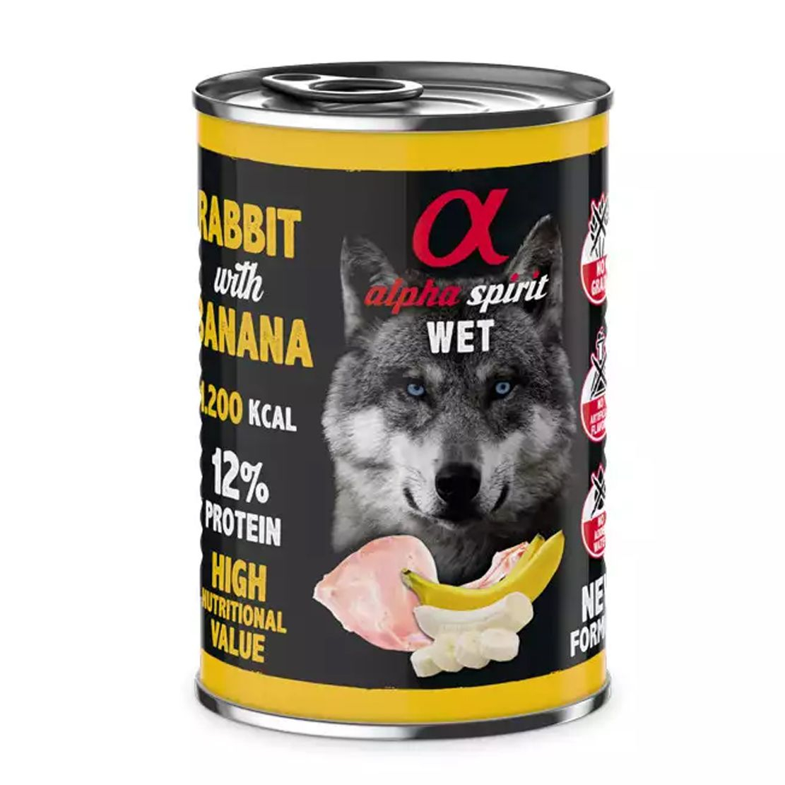 Alpha Spirit Dog Wet - Králik & Banán 400 g