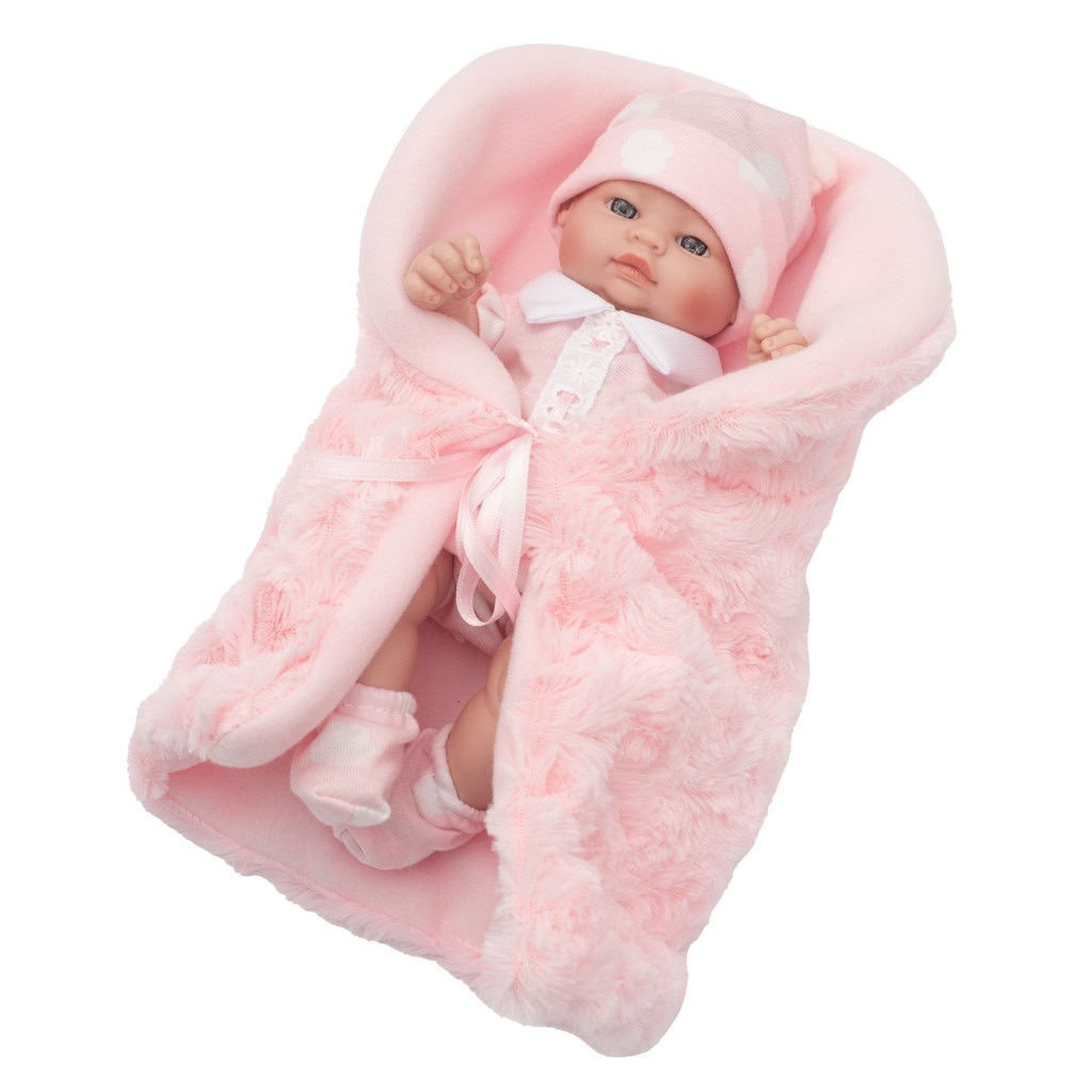 Πολυτελής κούκλα-μωρό για παιδιά Berbesa Anička 28cm Χρώμα: Ροζ